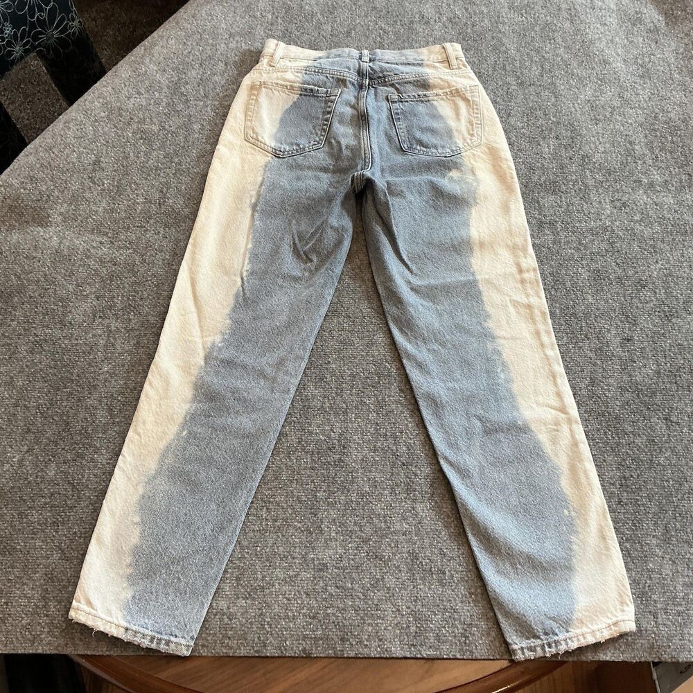 PacSun Ultra High Rise Slim Jeans Womens 25 Blue Acid Wash Button Fly Denim - Picture 8 of 12